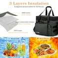thumbnail image 3 of Tirrinia Large Insulated Lunch Bag for Men, Women, Adult Double-Layer Leakproof Bag, Charcoal, 3 of 7