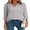Grey, variant on DOKOTOO Womens Pleated V Neck 3/4 Sleeve Tops Dressy Casual Solid Color Chiffon Blouses Shirts L