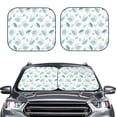 thumbnail image 2 of Daiia Leaf Print Green 2PCS Car Windshield Sun Shade, Foldable Sun Shield for Car Front Window, Auto Sun Blocker Visor Protector Universal for Truck SUV Pickup-Medium, 2 of 7