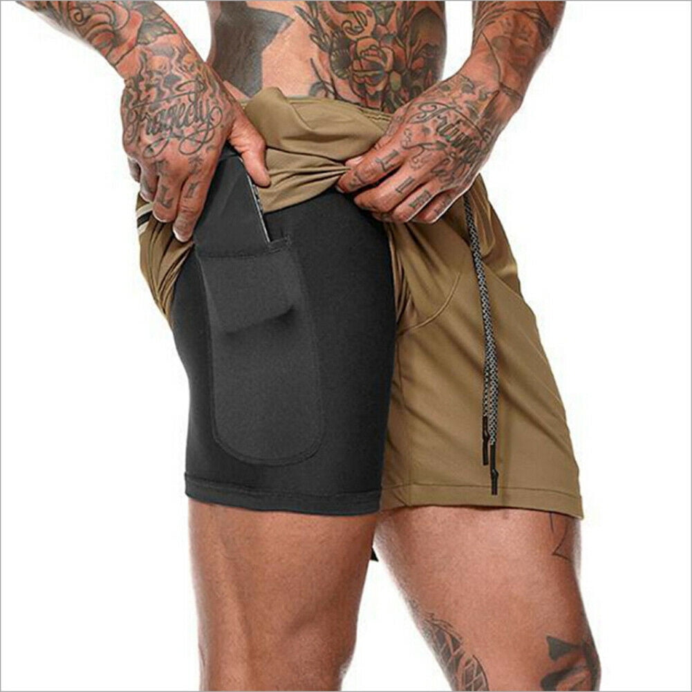 SUNSIOM Men's Sports Training Bodybuilding Summer Shorts Workout