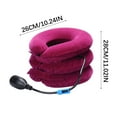 thumbnail image 2 of SSZMDLB under $5 Cervical Traction Device, Inflatable Neck Pillow for Pain Relief, Portable Air Neck Support with Fleece Cover, Posture Correction Pillow for Office, Home Use, 2 of 2