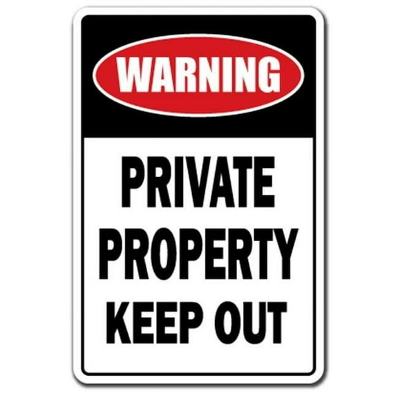 SignMission Z-A-Private Keepout Private Property Keep Out Parking Aluminum Sign for No Trespassing Stay Out