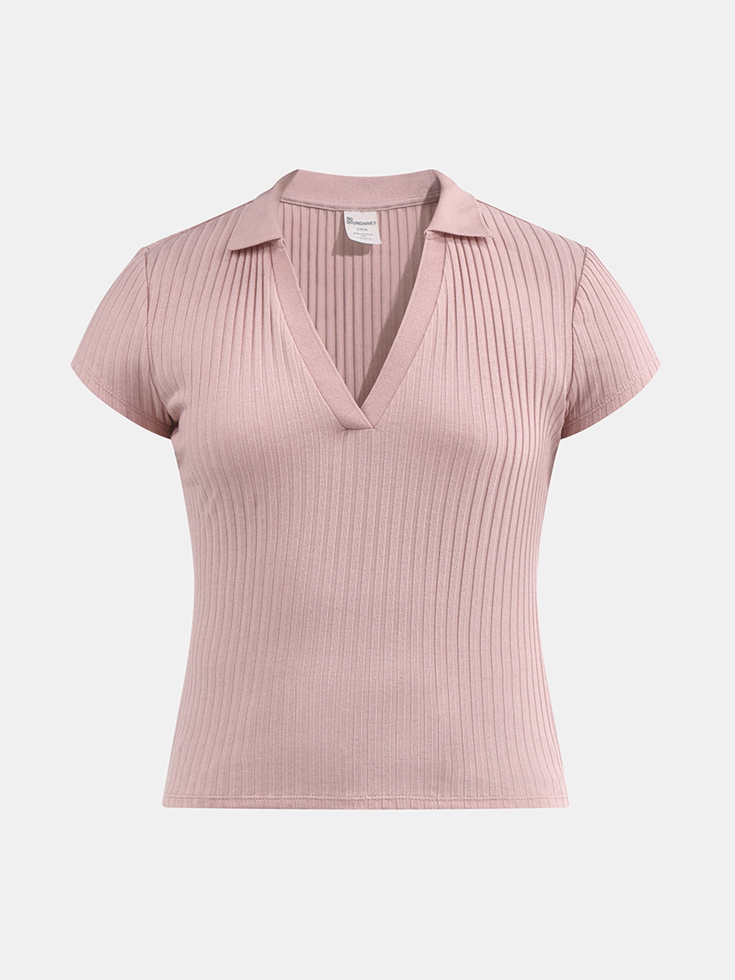 Women's No Boundaries Johnny Collar Polo Shirt, Sizes XXS - XXL