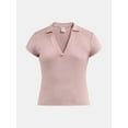 thumbnail image 5 of Women's No Boundaries Johnny Collar Polo Shirt, Sizes XXS - XXL, 5 of 5
