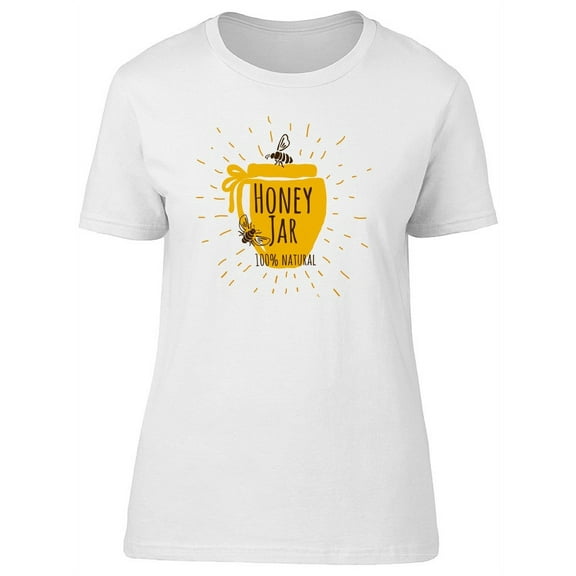 Yellow Honey Jar With Bees T-Shirt Women -Image by Shutterstock, Female Medium