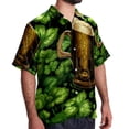 thumbnail image 2 of Saint Patrick's Day Men's Short Sleeve Printed Poplin Shirt with Spread Collar Tops - Casual Button Down Summer Beach Shirt for Men and Women, 2 of 6