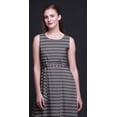 thumbnail image 5 of Bimba Robe Longue Sans Manches pour Femmes à Carreaux Imprimés Style Chic Maxi-Robe-Petit, 5 of 5