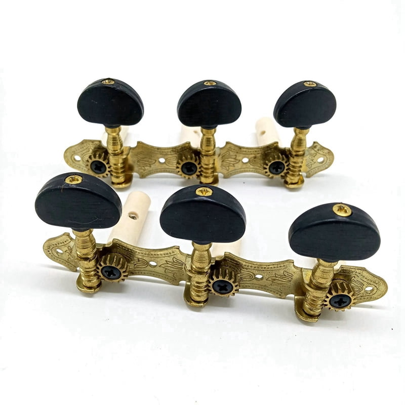 4X Left Right Classical Guitar String Tuning Pegs Machine Heads Tuners Keys 3L3R Professional Guitar Accessories,Black
