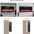 thumbnail image 5 of Tabaray 60" Electric Fireplace Recessed Wall Mounted Fireplace Heater and Linear Fireplace with Touch Screen Tempered Glass Panel Timer Remote Control Safety Protection 16 Flame Colors 1400W/ 5000 BTU, 5 of 14