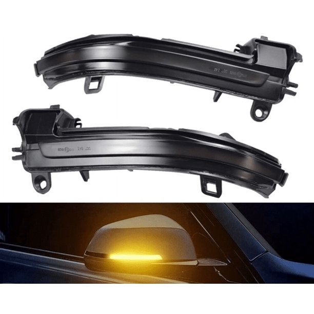 Lente ahumada Luz de señal de giro secuencial dinámica LED Marcador lateral Espejo retrovisor Luz de señal de giro para B-MW 1 2 3 4 Series F20 F30 F31 F21 F22 F23 F32 F33 F34 X1 E84 F36 F87 M2 (Amarillo) oso de fresa Electrónica