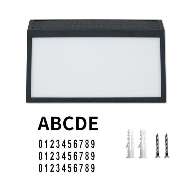Números De Casa Iluminados Números De Casa Solares Placa De Señal Señal De Dirección Led Impermeable Serendint HA035907-00