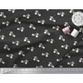 thumbnail image 3 of Soimoi Black Cotton Voile Fabric Floral Girl Bicycle Transport Print Fabric by the Yard 42 Inch Wide, 3 of 3