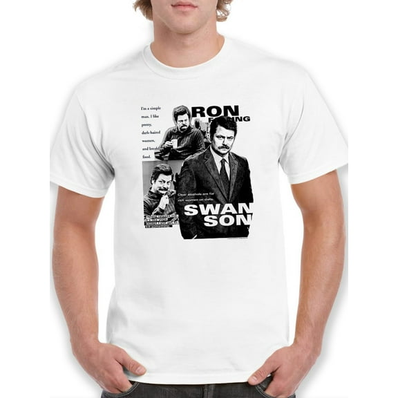 Ron Swanson! T-Shirt Men Parks And Recreation, Male Medium