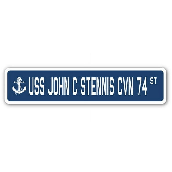 USS John C Stennis Cvn 74 Street [3 Pack] of Vinyl Decal Stickers | Indoor/Outdoor | Funny decoration for Laptop, Car, Garage , Bedroom, Offices | SignMission