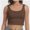 Coffee, variant on Tank Top for Women Square Neckline Sleeveless Trendy Sexy Tops Slim Fitted Summer Yoga Tops