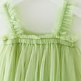 thumbnail image 5 of Loopsun Toddler Girls Princess Dress, Girls Solid Crew Neck Sleeveless Puff Formal Dress Green, 7-8 Years, 5 of 5