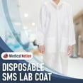 thumbnail image 2 of Medical Nation 30 Pack Disposable Lab Coats - White Lab Coat with Pockets, Knee Length, Lab Coat Women and Men | Perfect For Use in Hospitals, Pharmacies, Labs, Clinics, Painting, at Home | 2X-Large, 2 of 8