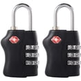 thumbnail image 1 of XCSOURCE® TSA Luggage Locks, 3-Digit Combination Lock, Security Padlock, for Suitcase, Luggage, Black [2 Pack], 1 of 4