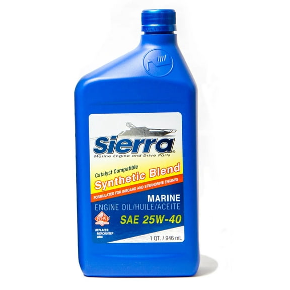 New Synthetic Blend 4-cycle Catalyst Inboard-sterndrive Engine Oil 25w40 Fc-w Catalyst Compatible  sierra 18-9440cat-2 Grade 25W40 Quart