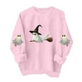 thumbnail image 2 of Meichang Women's Oversized Sweatshirts Halloween Crew Neck Sweatshirt Cute Ghost Graphic Sweatshirts Long Sleeve Fall Pullover Tops, 2 of 5