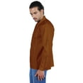 thumbnail image 4 of Atasi Indian Mens Henley Shirt Long Sleeve Casual Mandarin Collar Short Kurta, 4 of 7