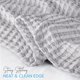thumbnail image 3 of Manta Utopia Bedding plateada, 100% algodón, gofre, 300 g/m², 3 of 8