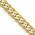thumbnail image 2 of Avariah Diamonds Solid 14K Yellow Gold 4.1mm Flat Beveled Curb with Lobster Lock Bracelet - 7", 2 of 8