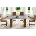 thumbnail image 6 of Fashionable Dining Table And Chair - 67"x35.4", 4 Brown Fabric Chairs, Black Arched Legs For Diverse Spaces Contemporary Ensemble Seats, Anywhere Use, 6 of 7