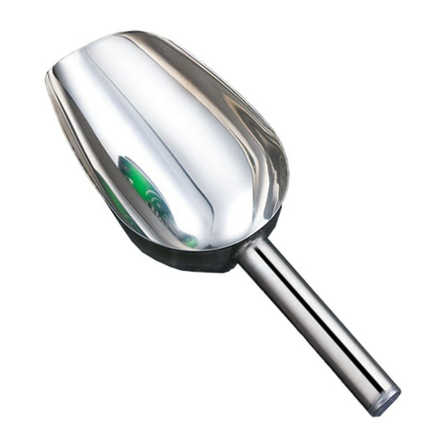 Cuchara de acero inoxidable, pala para hielo para uso multiusos, con asa, utilizada para alimentos para mascotas y productos secos