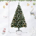 thumbnail image 7 of Fawyn 6 ft Pre-Lit Realistic Green Spruce Artificial Holiday Christmas tree with 850 Tips, 250 Lights, 29 Pine Cones, 29 Berries, Metal Base, Xmas Holiday Seasonal, 7 of 7