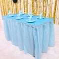 thumbnail image 2 of Jupe de Table Accrocheuse Lavable PEVA Décorative Imperméable pour Bureau à Domicile, 2 of 8