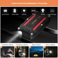 thumbnail image 6 of DSstyles Portable Jump Starter Battery Pack, 12V 1500 Amp Motorcycle Car Emergency Battery Booster Pack, Up to 8L Gas and 6L Diesel Engines, 16000mAh Powerbank Charger, QC 3.0, LED Light, Waterproof, 6 of 7