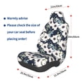 thumbnail image 2 of Picia Floral Flowers Blue Print Waterproof Sweating Car Seat Cover for Post Gym Workout, Running, Beach and Hiking, Universal Fit Anti-Slip Bucket Seat Protector, 2 of 5