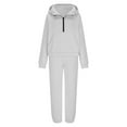 thumbnail image 7 of UAMVSH Womens 2 Piece Matching Lounge Sets Half Zip Hoodies and Sweatpants Tracksuit Sets Casual Long Sleeve Sweatsuit with Pockets, 7 of 7