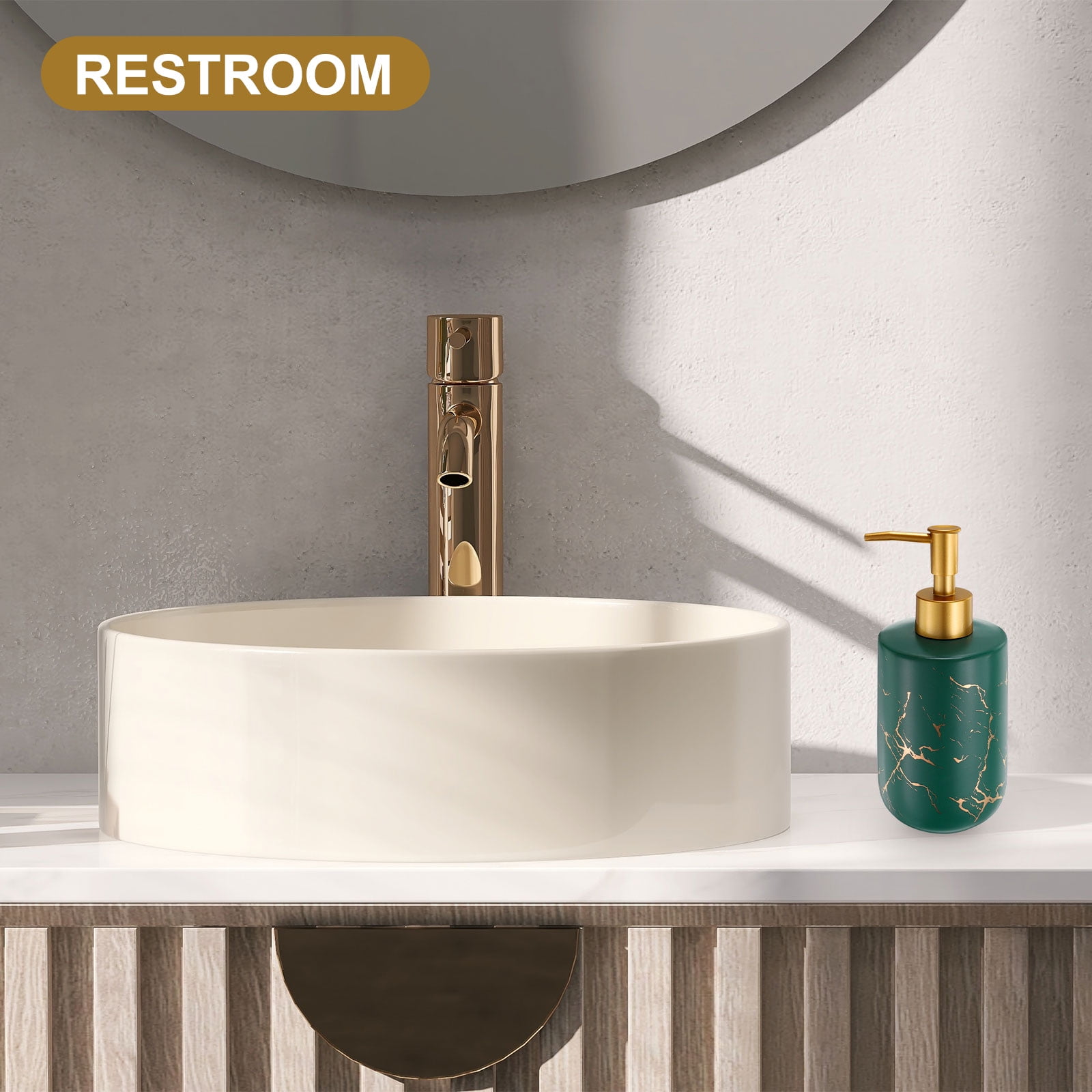 Unique Bargains Soap Dispenser for Kitchen Sink and Bathroom with Pump Green