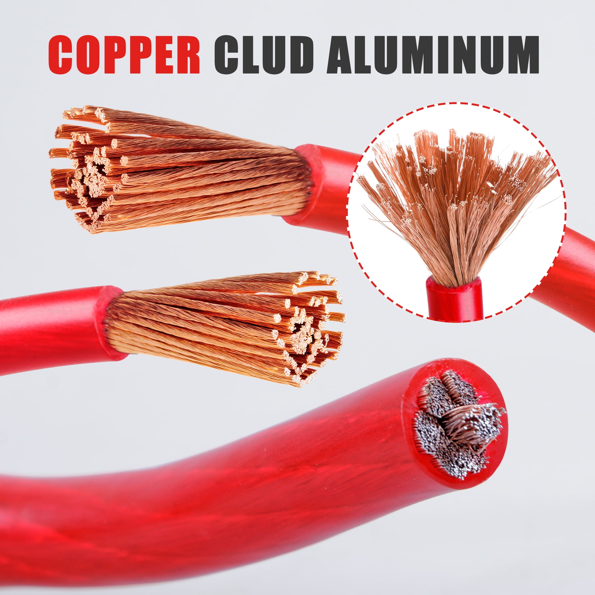 AWELTEC 4 Gauge 25 ft Red CCA Electrical Wire for Battery Cable, Car Audio, Amp Wiring, Generator, Automotive, RV