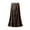 Coffee L, variant on Women Fishtail Skirt Elastic High Waist A-Line Mid-calf Length Skirt Solid Color Velvet Large Hem Skirt Daily Wear