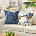 thumbnail image 4 of Hollo Love Blue Hydrangea Bicycle Throw Pillow Covers, 16 x 16 Inch Flowers Summer Spring Mother''s Day Cushion Case for Sofa Couch Set of 4, 4 of 6