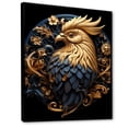 thumbnail image 2 of Designart "Rooster Collage Baroque" Animals Framed Wall Art - Traditional Gold Chicken Living Room Framed Canvas Art, 2 of 6