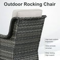 thumbnail image 4 of Lumiinofami Patio Swivel Rocking Chairs Set of 4 Outdoor Wicker Rattan Deep Seat Rocker Gliders with Cushions, 4 of 8