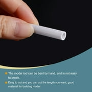 Uxcell 5mm ID 7mm OD 500mm White Pipe Round Rigid Plastic Tube for Water Pipe 2 Pack
