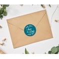 thumbnail image 2 of Darling Souvenir Round 1.6 Inches Swirl Border Teal Blue Save The Date Stickers Wedding Envelope Seal-45 Pcs, 2 of 4
