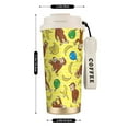 thumbnail image 4 of 500ml Leak Proof Reusable Vacuum Insulated Mug George Cute 316 Stainless Steel Coffee Cup White Tumbler, 4 of 5