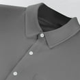thumbnail image 4 of Camiseta de Botón de Bolsillo de Color Sólido de los Hombres con Cuello Flip, Top Elástico Y Elástico, 4 of 8