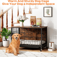 thumbnail image 2 of Dog Crate Furniture,27.2"Double-Doors Kennel Indoor with Divider and Removable Tray,Dog Cage End Table,Easy Assembly, 2 of 7