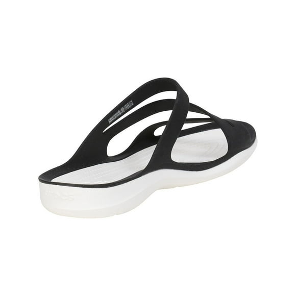 Crocs Women's Swiftwater Sandal W Slide, Black/White, 4 M US