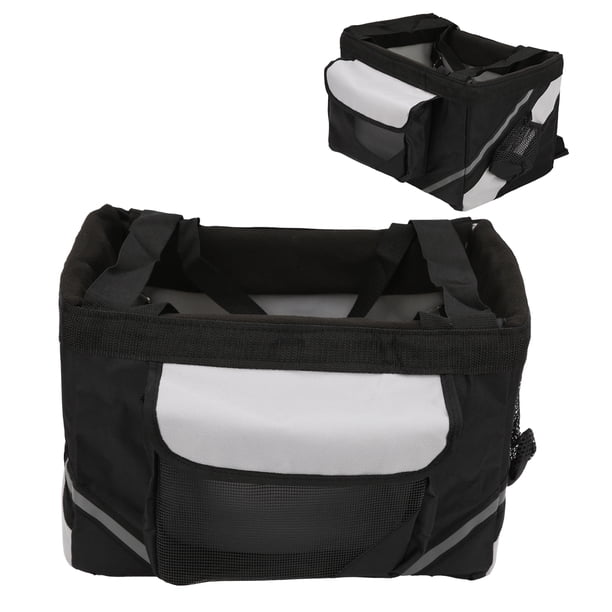 1 Pc Vélo Panier Avant Guidon À La Main En Osier Détachable De Stockage