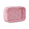 thumbnail image 1 of Bolsa de maquillaje DYSHAYEN transparente para mujeres y niñas, viajes, lazo rosa, 1 of 7