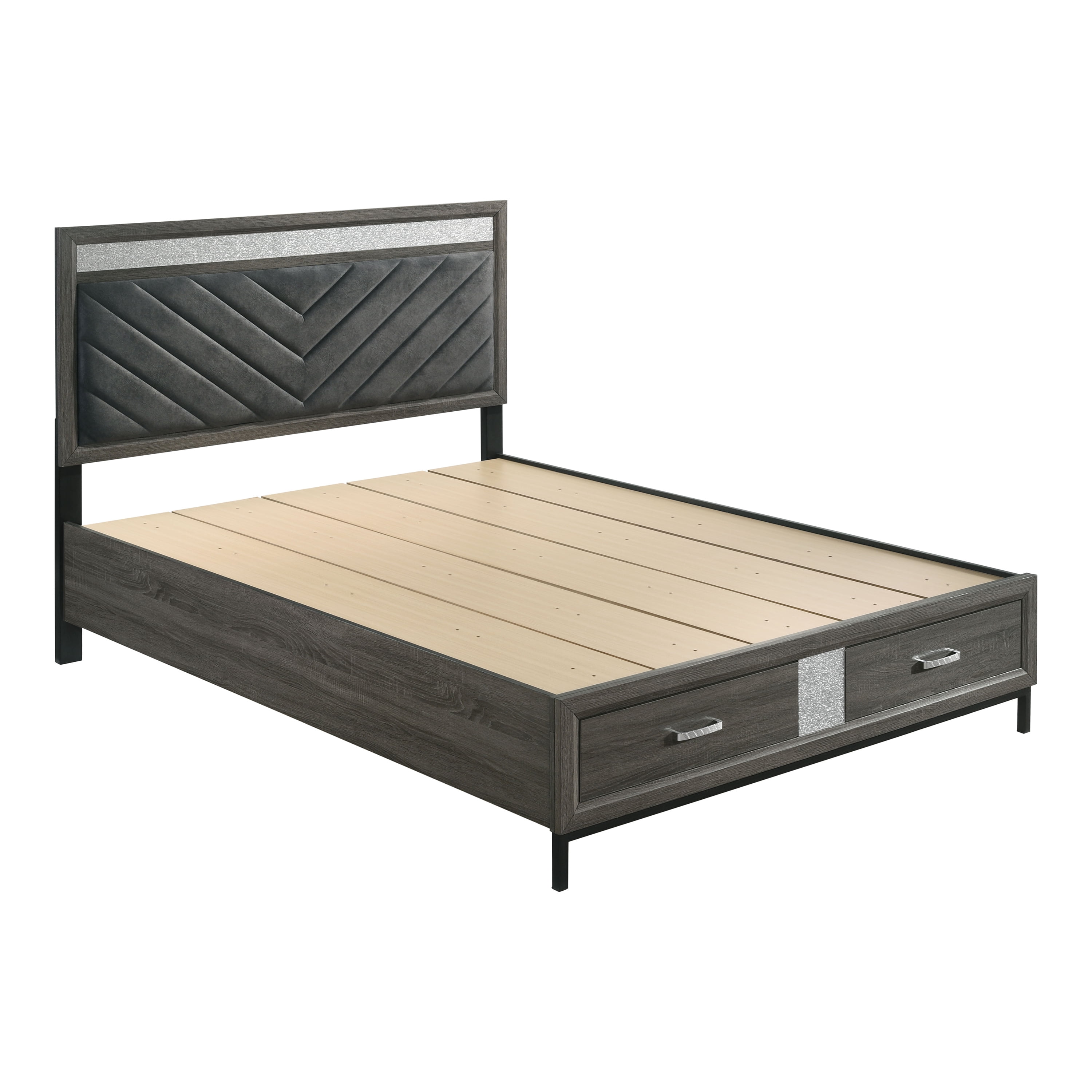 Furniture of America Joolen Wood Gray 3-Piece King Bedroom Set
