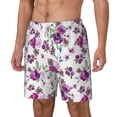 thumbnail image 2 of Balery Violets Flowers Mens Swim Trunks Swim Shorts for Men Quick Dry Inseam Beach Shorts with Compression Liner Pocket-XX-Large, 2 of 9